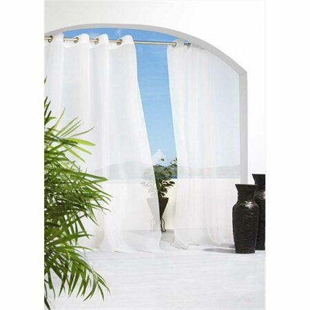 COMMONWEALTH HOME FASHIONS Escape Sheer Grommet Panel 84 in., White 70399-109-001-84